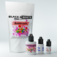Набір для сольової рідини Black & White Bubblegum 25 мг 30 мл
