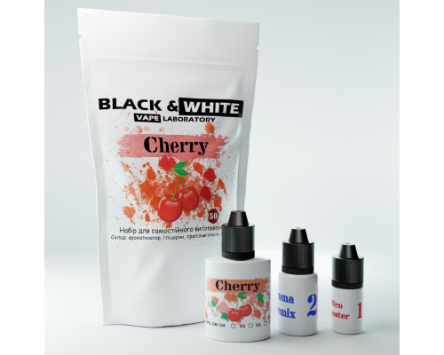 Набір для сольової рідини Black & White Cherry 25 мг 30 мл