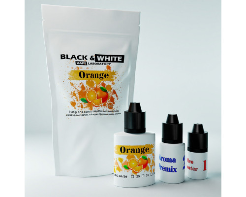 Набір для сольової рідини Black & White Orange 25 мг 30 мл
