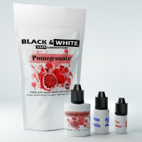 Набір для сольової рідини Black & White Pomegranate 25 мг 30 мл