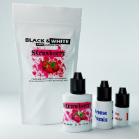 Набір для сольової рідини Black & White Strawberry 25 мг 30 мл