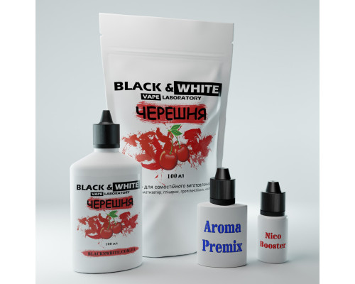 Набор для жидкости Black & White Черешня 100 мл