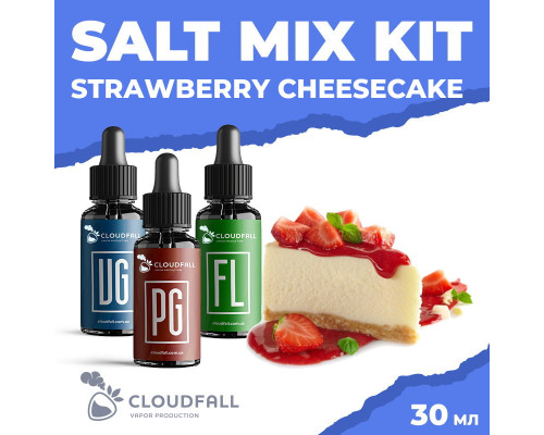 Набір для рідини Cloudfall Salt Strawberry Cheesecake 50 мг 30 мл